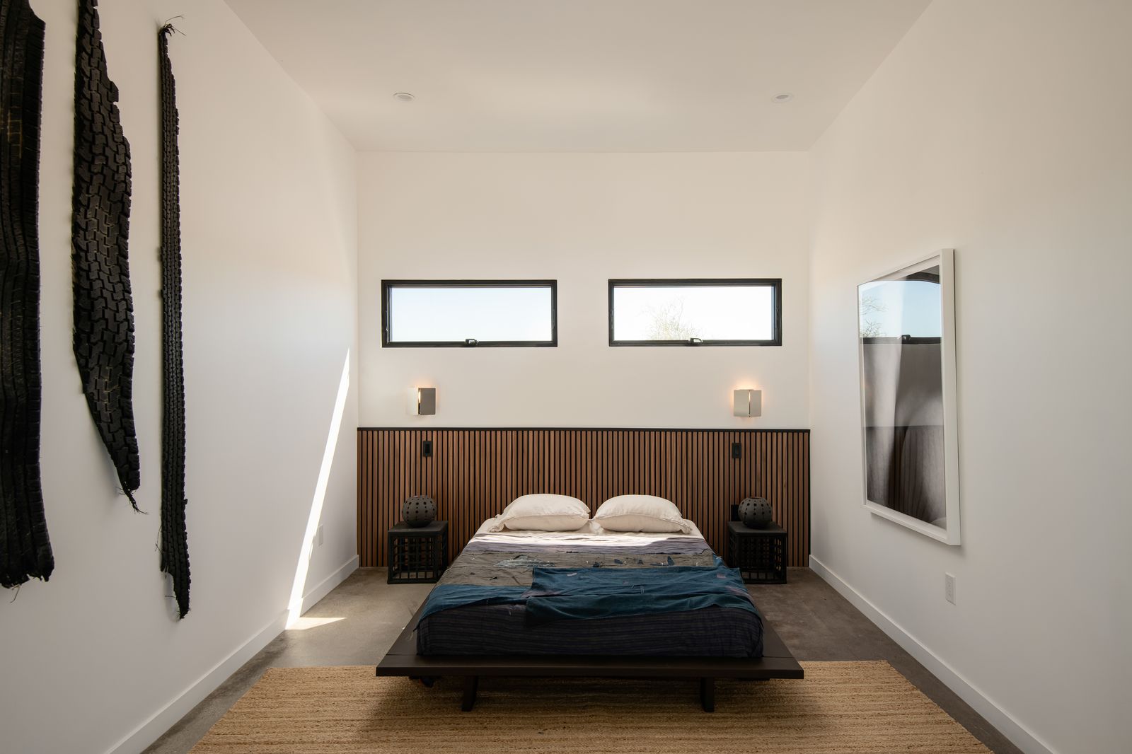 Second guest bedroom with textile art